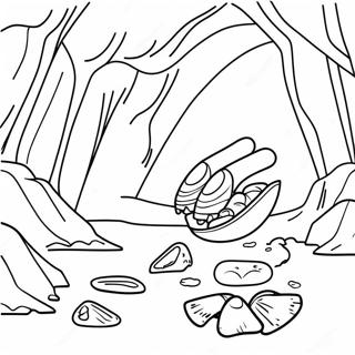 Prehistoric Fossil Excavation Coloring Page 15000-12110