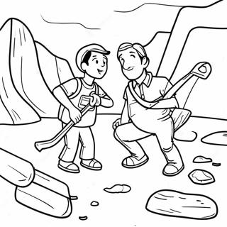 Prehistoric Fossil Excavation Coloring Page 15000-12112