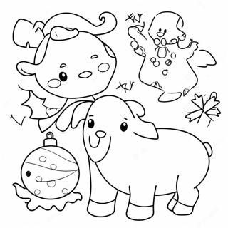 Christmas Animals Coloring Pages