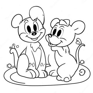 Cheerful Disney Characters Get Well Soon Coloring Page 15020-12125