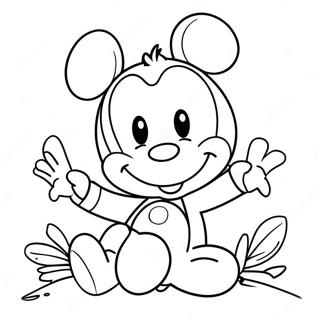 Cheerful Disney Characters Get Well Soon Coloring Page 15020-12126