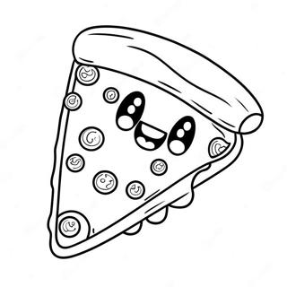 Cute Kawaii Pizza Slice Coloring Page 1502-1246