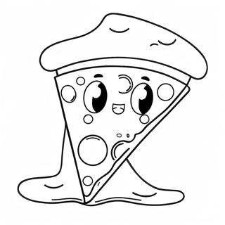 Cute Kawaii Pizza Slice Coloring Page 1502-1248