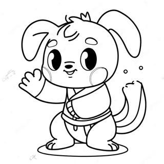 Mitsuri In A Playful Pose Coloring Page 15030-12135