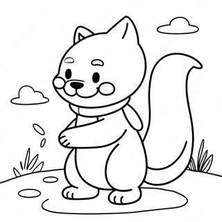 Mitsuri In A Playful Pose Coloring Page 15030-12136