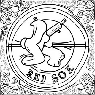 Red Sox Logo Coloring Page 15059-12156