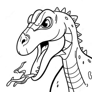 Fierce Indoraptor Roaring Coloring Page 15100-12190