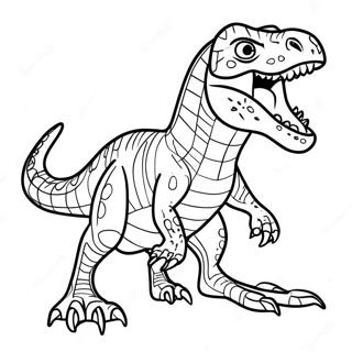 Fierce Indoraptor Roaring Coloring Page 15100-12192