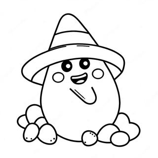 Cute Candy Corn Character Coloring Page 15120-12205