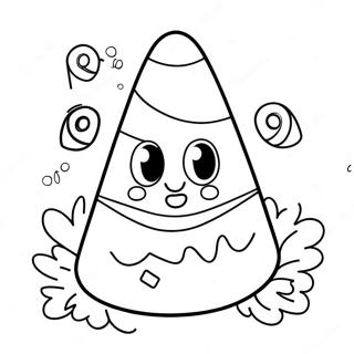 Cute Candy Corn Character Coloring Page 15120-12206