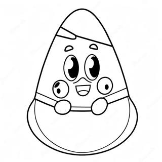 Cute Candy Corn Character Coloring Page 15120-12207