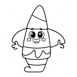 Cute Candy Corn Character Coloring Page 15120-12208