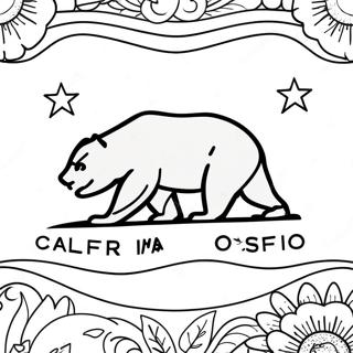 California State Flag Coloring Page 15129-12209