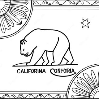 California State Flag Coloring Page 15129-12210