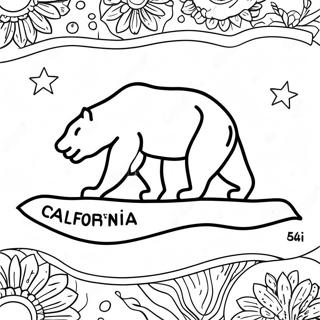 California State Flag Coloring Page 15129-12211