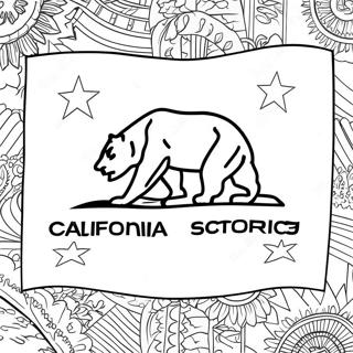 California State Flag Coloring Page 15129-12212