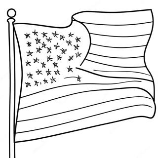 Colorful American Flag Coloring Page 1512-1256