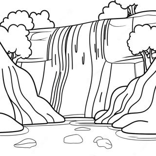 Waterfall Coloring Page 15139-12218