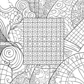 Colorful Mystery Grid Coloring Page 15150-12231