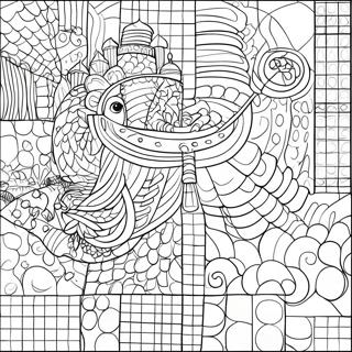 Colorful Mystery Grid Coloring Page 15150-12232