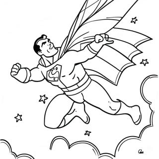 Shazam Flying Through The Sky Coloring Page 15170-12251