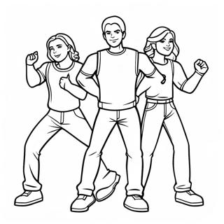 Victorious Characters In Action Coloring Page 15190-12263