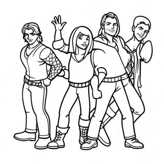 Victorious Characters In Action Coloring Page 15190-12264