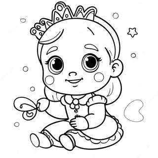 Cute Baby Princess Coloring Page 15239-12298