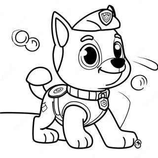 Chase From Paw Patrol In Action Coloring Page 15250-12309