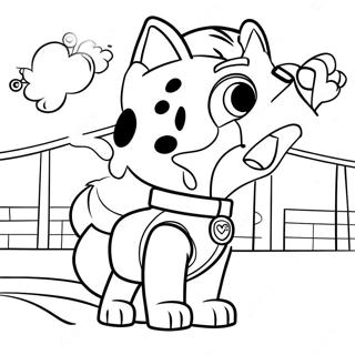 Chase From Paw Patrol In Action Coloring Page 15250-12312