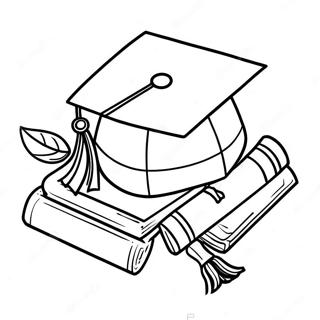 Class Of 2024 Graduation Cap Coloring Page 15269-12324