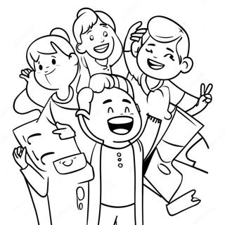 Class Of 2024 Cheerful Students Coloring Page 15270-12326