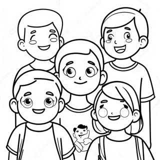 Class Of 2024 Cheerful Students Coloring Page 15270-12327