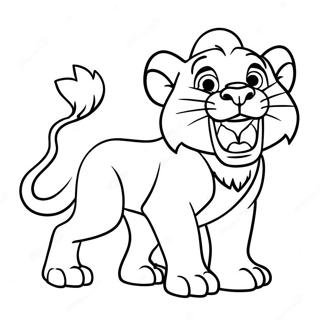 Simba Roaring Coloring Page 152-128