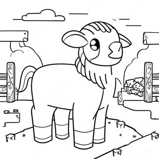 Cute Minecraft Sheep Coloring Page 15300-12350