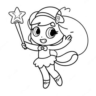 Star Butterfly With Magical Wand Coloring Page 15310-12356