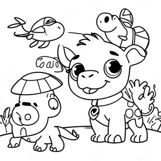 Zuma And Friends Adventure Coloring Page 15340-12386