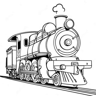 Colorful Steam Train Coloring Page 15360-12397