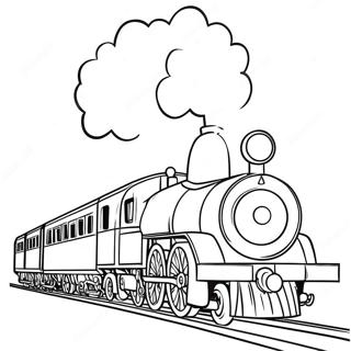 Colorful Steam Train Coloring Page 15360-12400