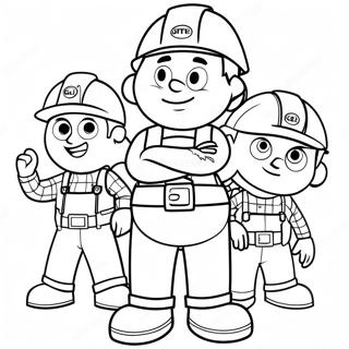 Bob The Builder With Friends Coloring Page 15370-12402