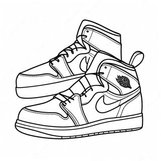 Jordan 1 Sneakers Coloring Page 15379-12420