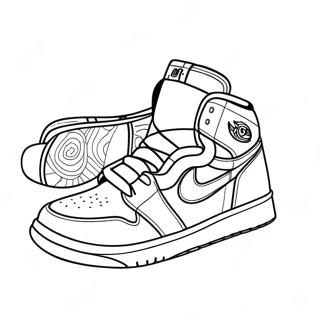 Colorful Jordan 1 High Top Coloring Page 15380-12411