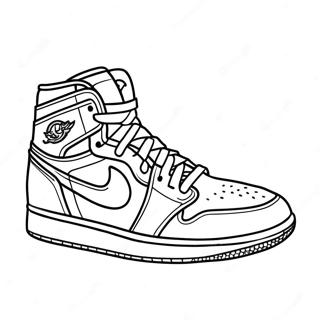 Colorful Jordan 1 High Top Coloring Page 15380-12412