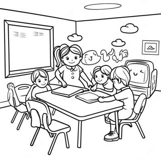 Fun Third Grade Classroom Coloring Page 15390-12423