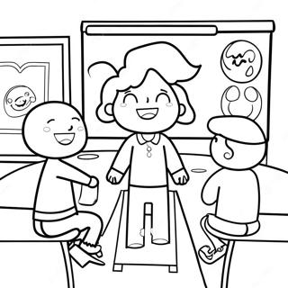 Fun Third Grade Classroom Coloring Page 15390-12424