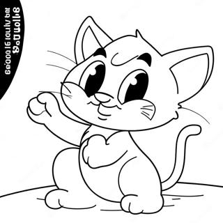 Playful Smurf Cat Coloring Page 15410-12434