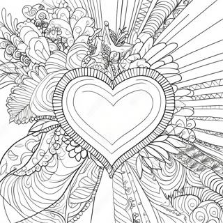 Fancy Heart Coloring Pages