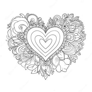 Fancy Heart Coloring Page 1541-1272