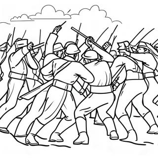 Civil War Battle Scene Coloring Page 15420-12442