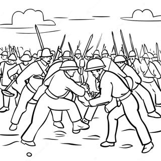 Civil War Battle Scene Coloring Page 15420-12444